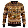 FUNSTUFFPRINT Bee Merry Ugly Christmas Sweater, Christmas sweatshirts, Christmas gift Ugly Sweater