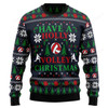 FUNSTUFFPRINT Holly Volley Volleyball Ugly Christmas Sweater, Christmas sweatshirts, Christmas gift Ugly Sweater