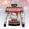 FUNSTUFFPRINT Baseball Santa Hat Ugly Christmas Sweater, Christmas sweatshirt, Christmas gift Ugly Sweater