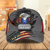 FUNSTUFFPRINT US Veteran Personalized Name 3D Classic Cap, Gifts for veteran-SBC-11523