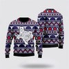 FUNSTUFFPRINT Longhorn Cattle Sweater Merry Christmas Yall Ugly Christmas Sweater, Farm Sweater, Christmas Gift, Best Winter Outfit Christmas Ugly Sweater