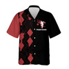 Custom Hawaiian Bowling Shirt Personalized Name Red & Black Bowler Team Hawaiian For Bowling Lovers
