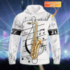 FUNSTUFFPRINT Saxophone - Personalized Name  3D Hoodie and Zip Hoodie