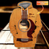 FUNSTUFFPRINT  Guitar Sunset Personalized Name   3D Hoodie and Zip Hoodie