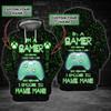 FUNSTUFFPRINT Gamer- Personalized Name    3D Hoodie and Zip Hoodie