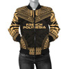 FUNSTUFFPRINT French Polynesia Polynesian Chief Women’S Bomber Jacket – Gold Version – Bn10 Bomber Jacket