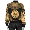 FUNSTUFFPRINT French Polynesia Polynesian Chief Women’S Bomber Jacket – Gold Version – Bn10 Bomber Jacket