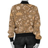 FUNSTUFFPRINT Gambling Poker Pattern Print Women Casual Bomber Jacket