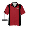 Custom 3D All Over Print Split Happens Vintage Hawaiian Shirt, Red Black Bowling Hawaiian Shirt