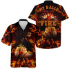 Custom Flame Bowling Shirts Custom My Balls Are On Fire Hawaiian Shirt For Men, Button Up Bowling Shirts