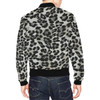 FUNSTUFFPRINT Gray Cheetah Leopard Pattern Print Mens Bomber Jacket