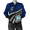 FUNSTUFFPRINT Guam Women’s Bomber Jacket Polynesian Shark Tattoo K4 Bomber Jacket