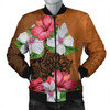 FUNSTUFFPRINT Hawaii Hibiscus Flower Polynesia Bomber Jacket – AH – JR Bomber Jacket