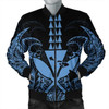 FUNSTUFFPRINT Hawaii Shark Polynesian Tropical Bomber Jacket – Gray – AH – J4R Bomber Jacket