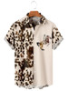 Retro Knight Casual Leopard Patchwork Shirt, hawaiian shirt for men, hawaiian shirts near me