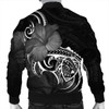 FUNSTUFFPRINT Hawaii Map Turtle Hibiscus Divise Polynesian Bomber Jacket – AH – JR Bomber Jacket
