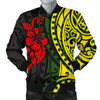 FUNSTUFFPRINT Hawaii Men’s Bomber Jacket – Polynesian Patterns With Hibiscus Flowers – BN15 Bomber Jacket
