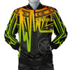 FUNSTUFFPRINT Hawaii Personalised Men’s Bomber Jacket – Kanaka Maoli With Polynesian Pattern In Heartbeat Style (Reggea) – BN25 Bomber Jacket