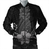FUNSTUFFPRINT Hawaii Polynesian Pineapple Hibiscus Bomber Jacket – Gray – AH – J4R Bomber Jacket