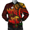 FUNSTUFFPRINT Hawaii Polynesian Turtle Hibiscus Bomber Jacket – Color Flag – AH – J4R Bomber Jacket