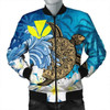 FUNSTUFFPRINT Hawaii Sea Turtle Plumeria Coconut Tree Bomber Jacket – AH – J4R Bomber Jacket