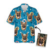 Custom Photo Hawaiian Shirt, Sea Pattern Short-Sleeve Hawaiian Shirt, Shirt for Pet Lover