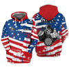 FUNSTUFFPRINT Personalized Name Darts Skeleton USA  3D Hoodie and Zip Hoodie