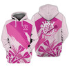 FUNSTUFFPRINT  Personalized Name Darts Pink 3D Hoodie and Zip Hoodie