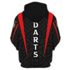 FUNSTUFFPRINT  Personalized Name Dart Board On Fire3D Hoodie and Zip Hoodie