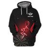 FUNSTUFFPRINT Personalized Name Darts Skeleton  3D Hoodie and Zip Hoodie