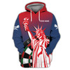 FUNSTUFFPRINT  Personalized Name Dart USA 3D Hoodie and Zip Hoodie