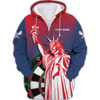FUNSTUFFPRINT  Personalized Name Dart USA 3D Hoodie and Zip Hoodie