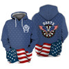 FUNSTUFFPRINT  Darts USA 3D Hoodie and Zip Hoodie