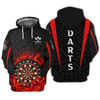 FUNSTUFFPRINT  Dart Board On Fire 3D Hoodie and Zip Hoodie