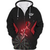 FUNSTUFFPRINT Darts Skeleton  3D Hoodie and Zip Hoodie