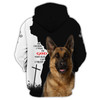 FUNSTUFFPRINT German Shepherd  3D Hoodie and Zip Hoodie