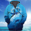 FUNSTUFFPRINT Scuba Diving  3D Hoodie and Zip Hoodie
