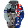 FUNSTUFFPRINT Australia Koala  3D Hoodie and Zip Hoodie