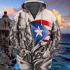 FUNSTUFFPRINT  Puerto Rico 3D Hoodie and Zip Hoodie