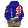 FUNSTUFFPRINT  Heeler Australian Flag 3D Hoodie and Zip Hoodie
