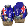 FUNSTUFFPRINT  Heeler Australian Flag 3D Hoodie and Zip Hoodie
