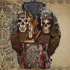 FUNSTUFFPRINT  Native Skull 3D Hoodie and Zip Hoodie
