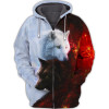 FUNSTUFFPRINT-  Wolf   3D Hoodie and Zip Hoodie
