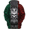 FUNSTUFFPRINT Mexican Aztec Skull Warrior  3D Hoodie and Zip Hoodie