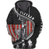 FUNSTUFFPRINT VETERAN  Full Print 3D Hoodie and Zip Hoodie