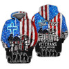 FUNSTUFFPRINT GOD IS MY FATHER - VETERAN ARE MY BOTHERS   3D Hoodie and Zip Hoodie
