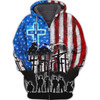 FUNSTUFFPRINT GOD IS MY FATHER - VETERAN ARE MY BOTHERS   3D Hoodie and Zip Hoodie
