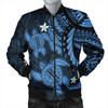 FUNSTUFFPRINT Hawaii Polynesian Turtle Hibiscus Bomber Jacket