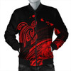 FUNSTUFFPRINT Hawaii Turtle Polynesian Bomber Jacket