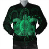 FUNSTUFFPRINT Hawaii Turtle Hibiscus Polynesian Bomber Jacket